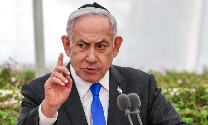 Thủ tướng Israel Benjamin Netanyahu tại Tel Aiv ngày 18/6