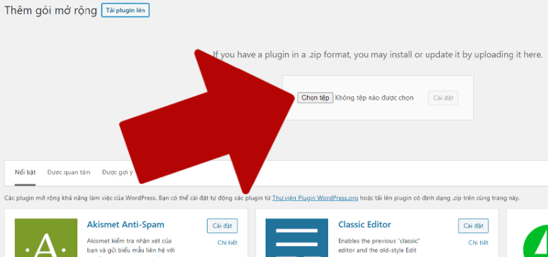 Hướng dẫn cài đặt plugin wordpress bằng file zip