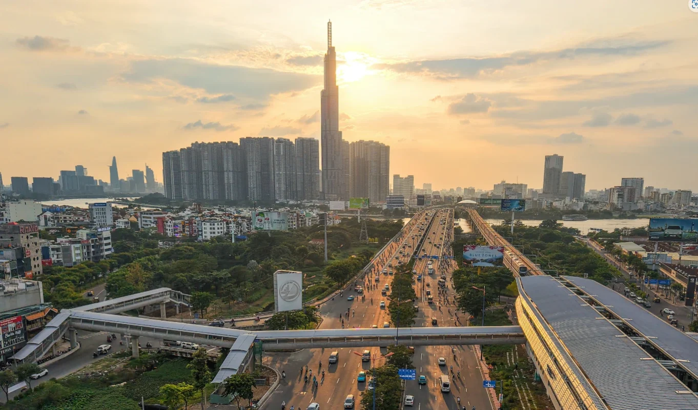 Hệ thống đi bộ kết nối các ga trên cao Metro số 1